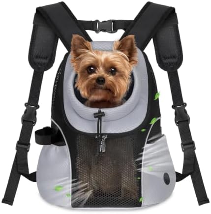 WOYYHO Pet Dog Carrier Backpack, Ventilated Mesh Small Dog Front Backpack
