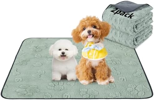 LOOBANI Washable Pee Pads for Dogs,2 Pack Reusable Puppy Pads 36"x41"