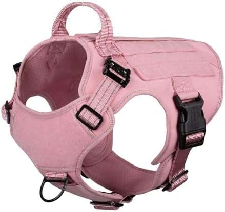 ICEFANG Tactical Dog Harness for Medium Dogs,Reflective No Pull Dog Vest
