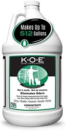 Thornell KOE Kennel Odor Eliminator Concentrate, Odor Eliminator for Strong Odors, Great for Cages, Runs, Floors & More, Pet Odor Eliminator for Home & Kennel w/Safe, Non-Enzymatic Formula, 128 oz