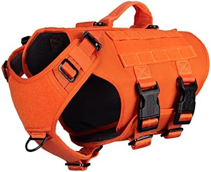 ICEFANG No Pull Tactical Dog Harness for Medium Dogs,Adjustable Dog Vest