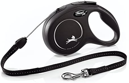 FLEXI® Classic Cord Retractable Dog Leash, Small, 26 ft - Black