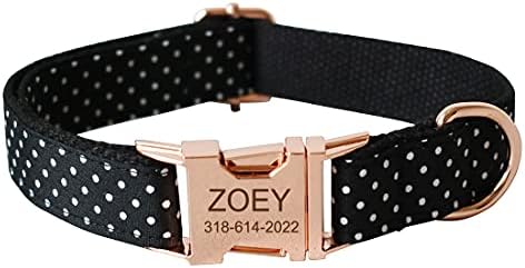 Custom Dog Collar with Names and Phone Number Engraved, Puppy Tags Personalized for Small Medium Large Pets