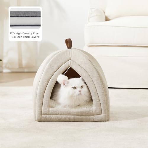 Bedsure 2in1 Cat Beds for Indoor Cats Cave for Kitten with Washable Pillow