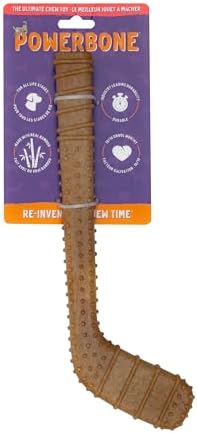 Powerbone Pet Chew Toy for Dogs - Durable, Non Toxic & Pet Safe - Best for Aggressive Chewers, Long Lasting Dental Health, Dog Teeth Cleaning, Dog Life Stages - Hockey Stick 12"