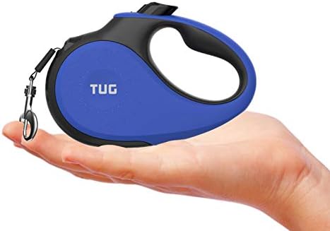 TUG Tiny Retractable Dog Leash, 10 ft (Extra Small, Blue)