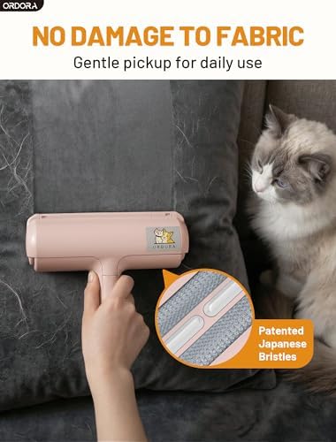 ORDORA Pet Hair Remover Roller, Reusable Lint Roller for Dog and Cat Hair