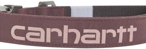 Carhartt Nylon Duck Dog Collar, Fully Adjustable Durable 2-Ply Cordura Nylon Canvas Collars for Dogs, Deep Wine, Large