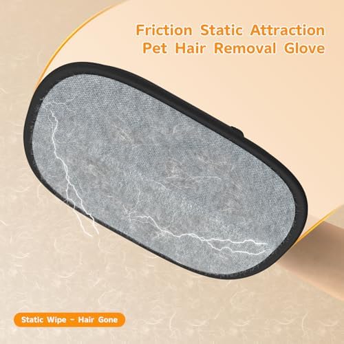 Pet Hair Remover - 2025 New Electrostatic Magic Brush Pet Hair Remover Glove, Reusable Cat & Dog Hair Remover Tool for Clothing, Couch, Furniture, Carpet, Car Seat, Cat Grooming Glove, 1 PCS