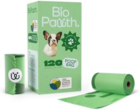 Dog Poop Bags, 120 Count Rolls, Extra Thick Poop Bags for Dogs