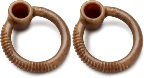 Benebone Ring Durable Dog Chew Toy for Aggressive Chewers, Real Bacon, Made in USA, Large (Pack of 2)