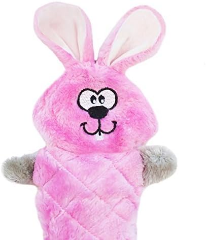 ZippyPaws Jigglerz - Dog Squeaky Toys to Keep Them Busy, Funny Animal Plush for Small, Medium, & Large Dogs, Cute Stuffed Puppy Toy, Pet Product, Gift for All Breeds, Interactive Squeaker - Bunny