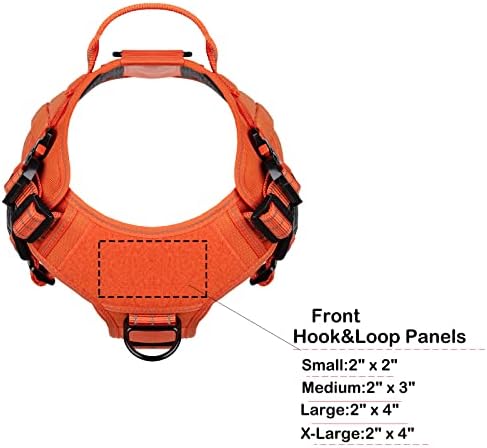ICEFANG Tactical Dog Harness for X-Large Dogs,Reflective No Pull Dog Vest