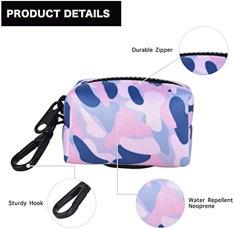 Petmolico Dog Poop Bag Holder Dispenser 2 Pack, Blue Pink Camouflage