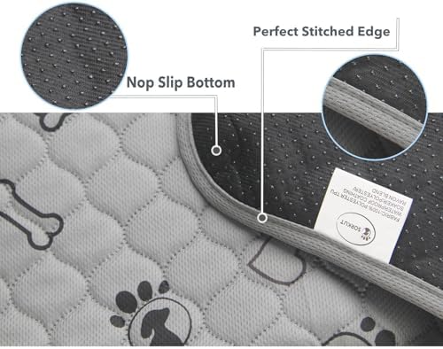 SORKUT Washable Pee Pads for Dogs, 2-Pack 48x48in Reusable Puppy Pads, 100% Waterproof and Non-Slip Whelping Pads, Super Absorbent Pet Training Pads for Potty Training, Playpens, Crates and Couches