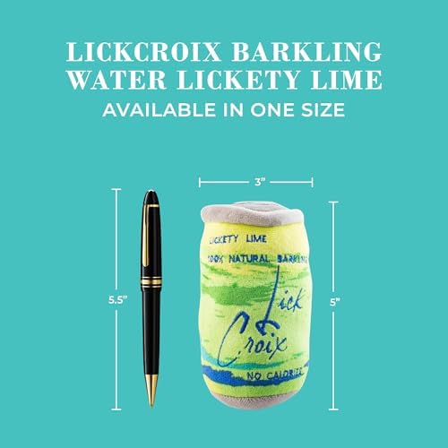 Haute Diggity Dog LickCroix Barkling Water Plush Dog Toy, Drink Parody Toy
