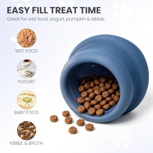 MateeyLife Freeze Dog Enrichment Lick Toy, Stuffable Frozen Lick Treat Bowl