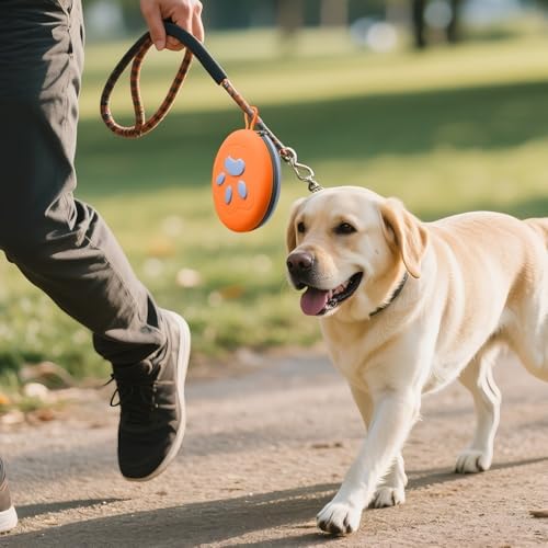 Collapsible Dog Bowls, 2-in-1 Pet Travel Bowls Blue Orange
