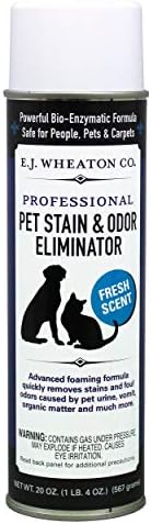 E.J. Wheaton - Pet Stain Odor Eliminator, Professional Strength Enzyme Cleaner for Dog and Cat Urine and More, Large Aerosol Spray, 20 Oz. Can