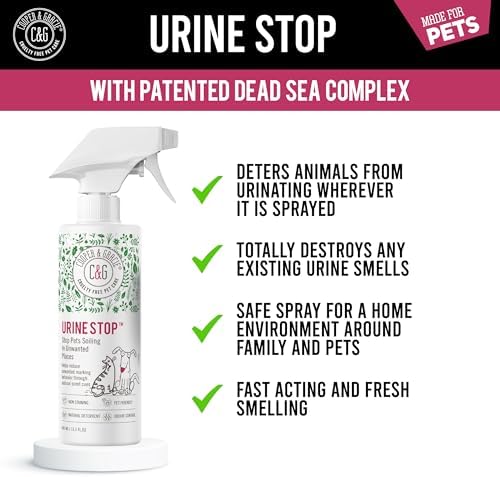 Cooper and Gracie Urine Stop Spray for Pets Odor Neutralizer Training Aid