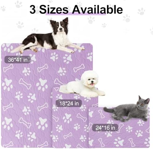BEAUTYZOO 4 Pack Washable Pee Pads for Dogs,Reusable Puppy Pads 36x41