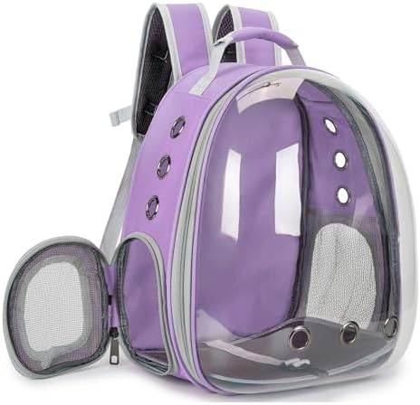 Cat Backpack Carrier Bubble Carrying Bag (Purple)
