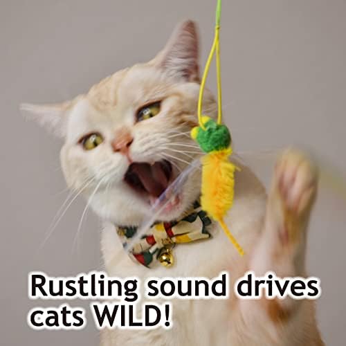 NECOICHI Crinkly Critters Bouncy Bee Adjustable Cat Wand No.1 Selling Cat Toy in Japan