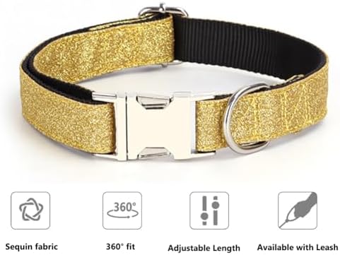 Bling Dog Collar with Removable Bowtie for Dogs Party Wear