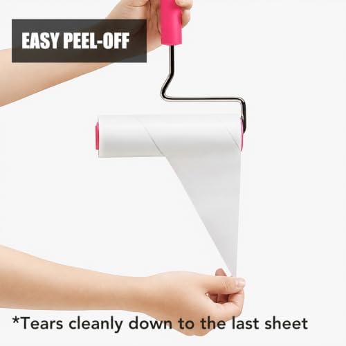 Extra Sticky Large Surface Lint Roller, 6.3''Wide Roller for Pet Hair