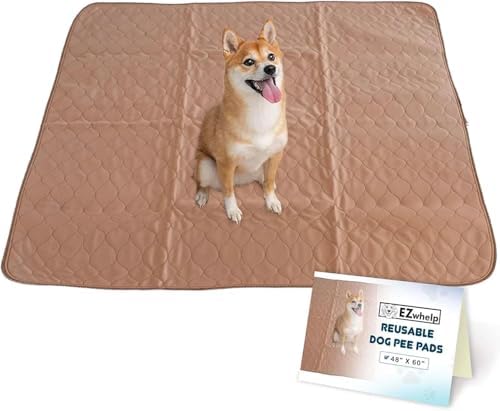 EZwhelp Washable Dog Training Pads - Reusable Waterproof Whelping, 48x60 in