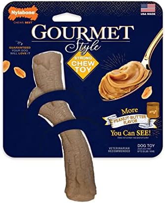 Nylabone Strong Chew Gourmet Style Stick Dog Chew Toy, Peanut Butter Flavor
