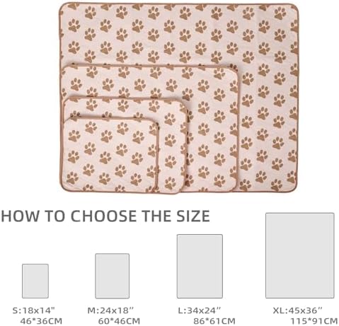 Washable Pee Pads for Dogs | 36"x45" Reusable Puppy Pads | Absorbent Pet Travel Pad | Anti-Slip Waterproof Pet Training Mats with Absorbency for Puppies & Elderly Dogs (XL)
