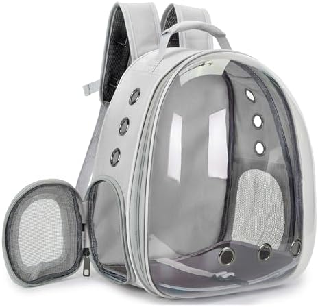 Cat Backpack Carrier Bubble Carrying Bag (Gray)