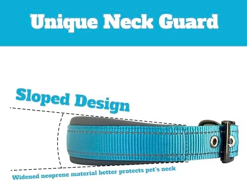 Personalized Dog Collar with Name and Phone Number | Durable Metal Buckle | Ultra Wide Soft Neoprene Padded | Reflective Dog Collar for Large Medium and Small Dogs