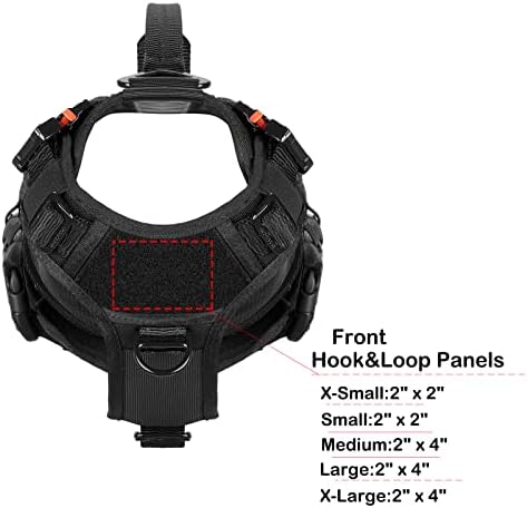 ICEFANG No Pull Tactical Dog Harness for Small Dogs,Adjustable Dog Vest