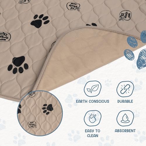 EZwhelp Reusable Dog Pee Pads, Washable Waterproof Mat 24x36 in, 2 Pack