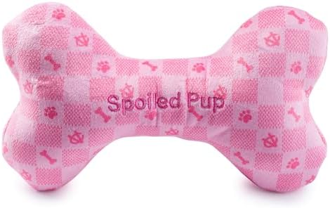 Haute Diggity Dog Chewy Vuiton Bone Plush Dog Toy, Designer Parody Toy
