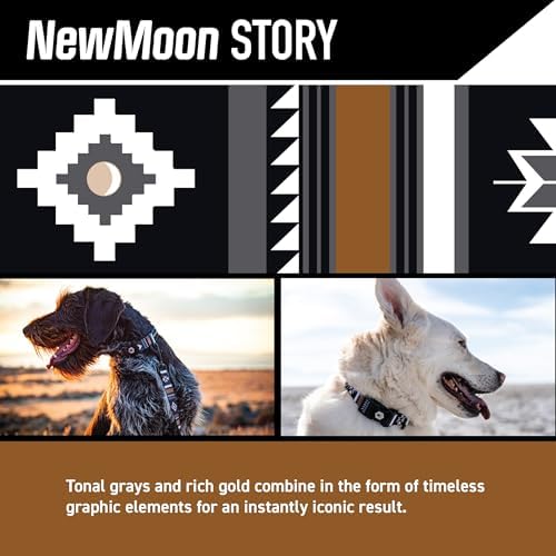 Wolfgang Heavy Duty, Adjustable Dog Collar with Quick Release Nylon Buckle for Walking & Training, NewMoon Print, Large
