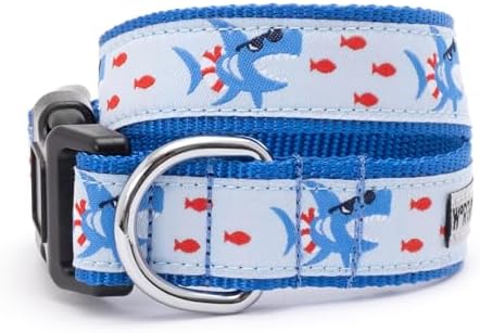 THE WORTHY DOG Summer Print, Adjustable Dog Collar, Small Dogs, Sharkuterie