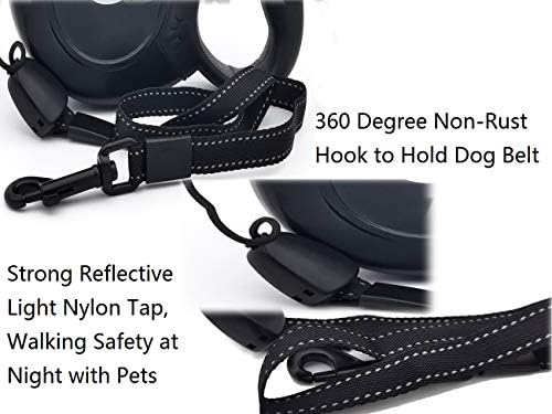 Retractable Dog Leash 26ft,360° Tangle-Free Long Cord Pet Puppy Walking Leashes,Non-Slip Handle For Small Medium Large Dogs,Up to 110 lbs