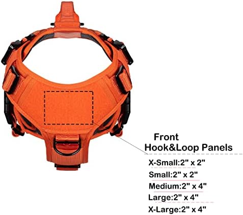 ICEFANG No Pull Tactical Dog Harness for X-Large Dogs,Adjustable Dog Vest