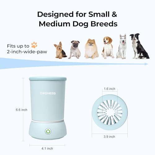 DOGNESS Automatic Dog Paw Cleaner Cup Paw Washer for Small & Medium Dogs