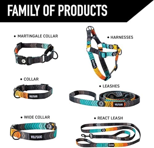 Wolfgang Heavy Duty, Adjustable Dog Collar with Quick Release Nylon Buckle for Walking & Training, ChevTech Print, Small