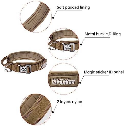 EXCELLENT ELITE SPANKER Tactical Nylon Dog Collar Military Metal Buckle