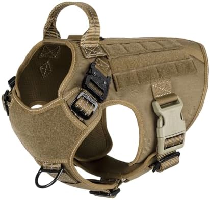 ICEFANG Tactical Dog Harness for Medium Dogs,Reflective No Pull Dog Vest