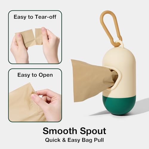 VETRESKA Dog Poop Bags Dispenser with 105 Bags, Leak Proof and Extra Thick