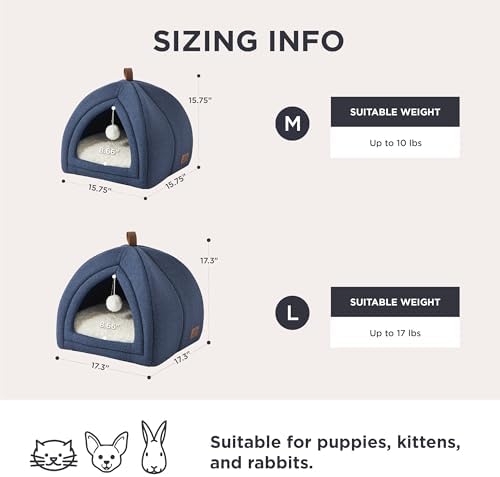 Bedsure 2in1 Cat Beds for Indoor Cats Cave for Kitten with Washable Pillow