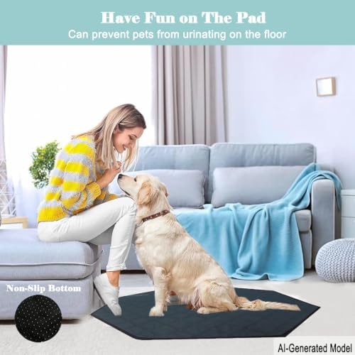 Octagon Dog Playpen Mat Washable Leakproof Anti-Slip Pet Liner