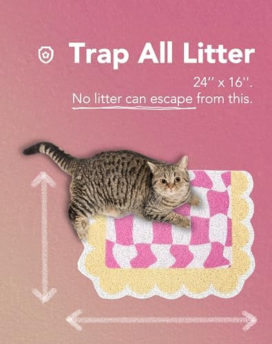 Lukamoo® Cute Litter Mat (Pink, Medium (24'' x 16''))