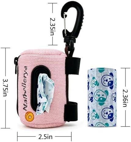 Dog Poop Bag Holder for Leashes doggie bag holder(Pink)